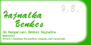 hajnalka benkes business card